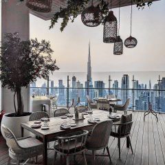 Roof top restaurant in Dubai